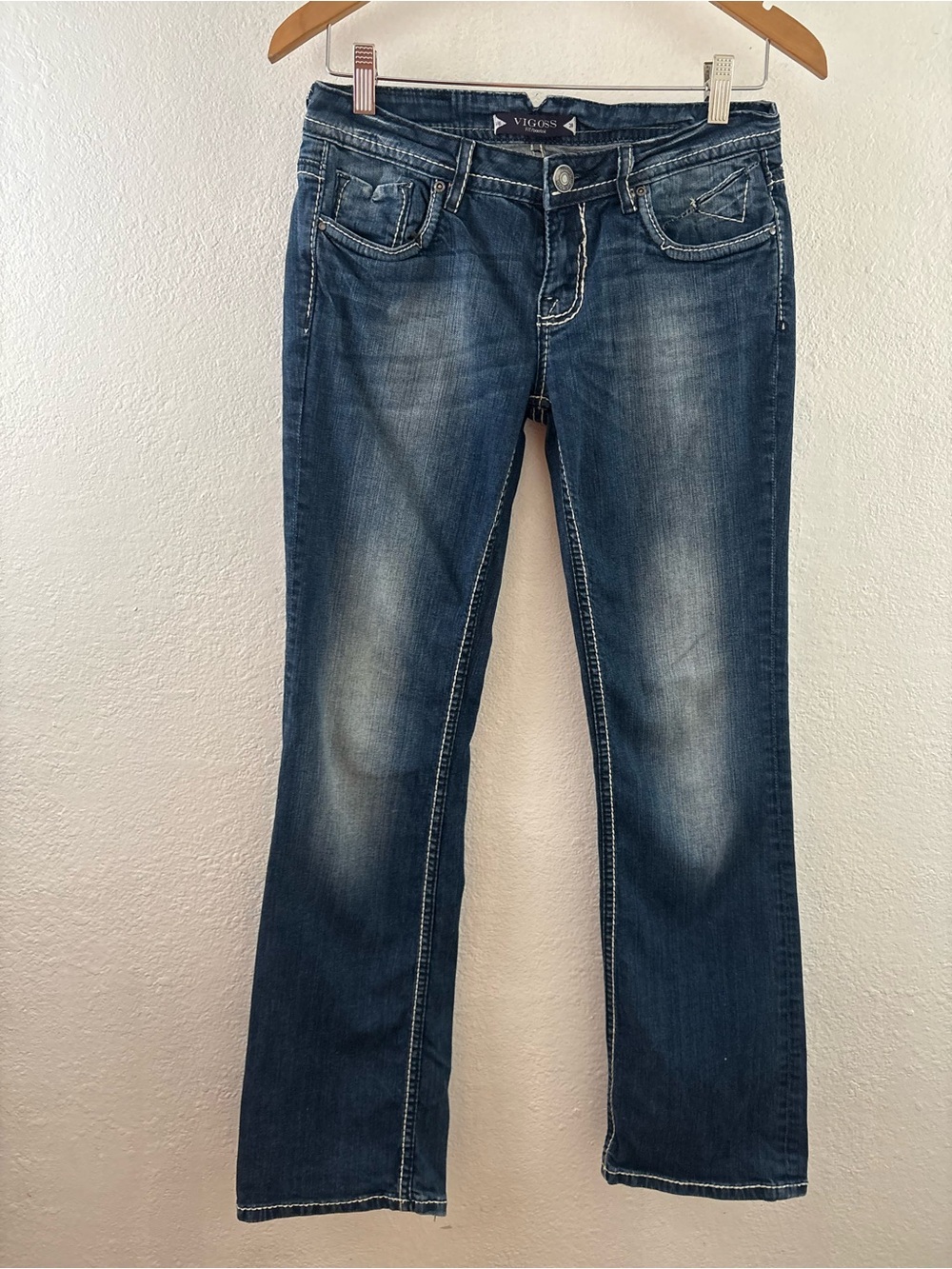 Vigoss Dublin Bootcut Jeans dark wash, subtle whiskering size 28